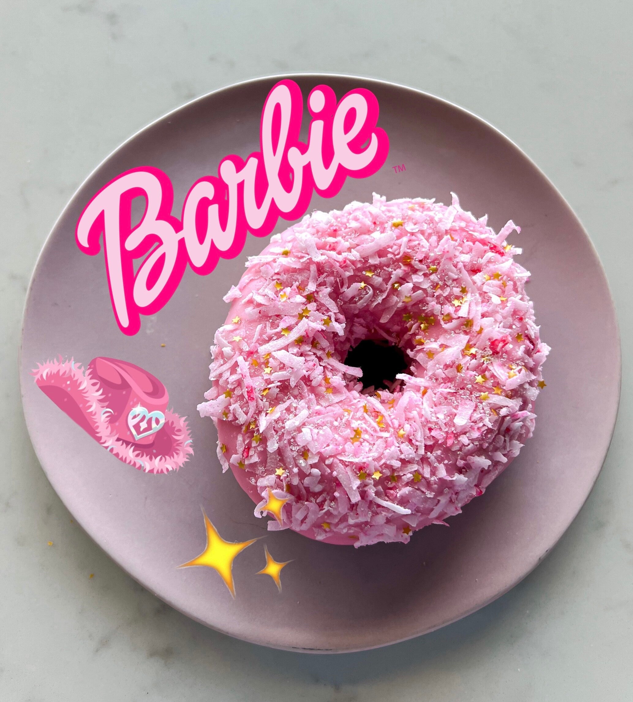 Malibu Barbie Donut | East Park Donuts &amp; Coffee